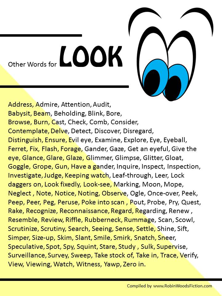 Writing Resource: Other Words for Look | Robin Woods