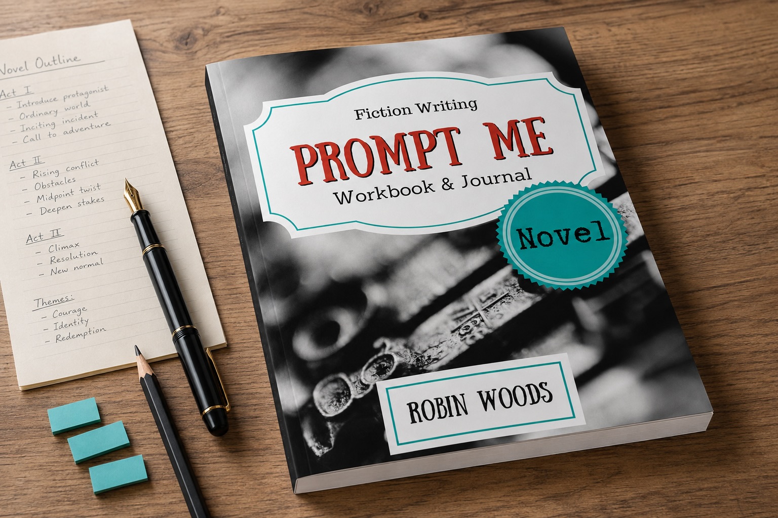 Prompt Me Novel cover workbook by Robin Woods